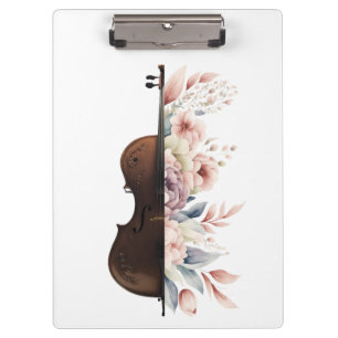 Pranchetas Violino com flores.