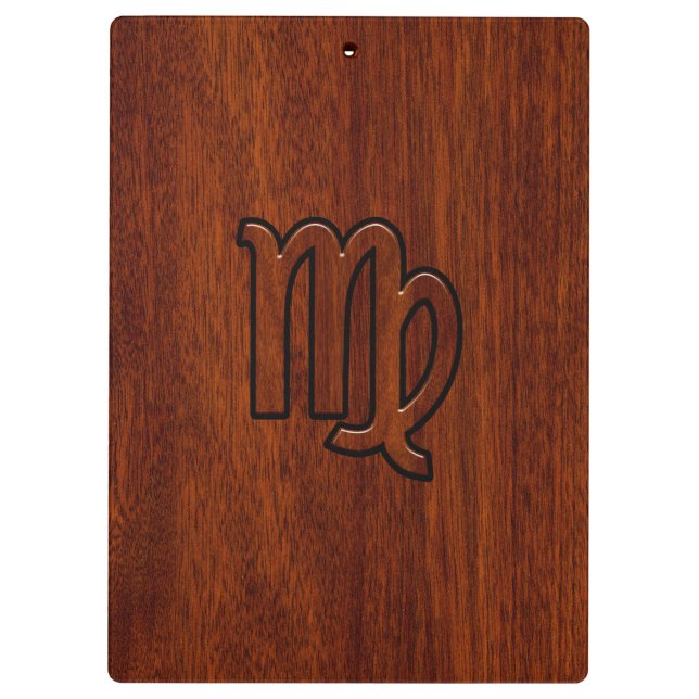 Pranchetas Virgo Zodiac no estilo da madeira de Mahogany (Verso)
