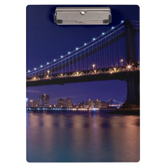 Pranchetas Vista da ponte de Manhattan na noite (Frente)