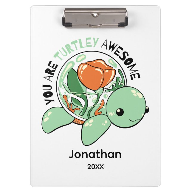 Pranchetas Você É Turtley Incrível Flor Com Êxito (Frente)