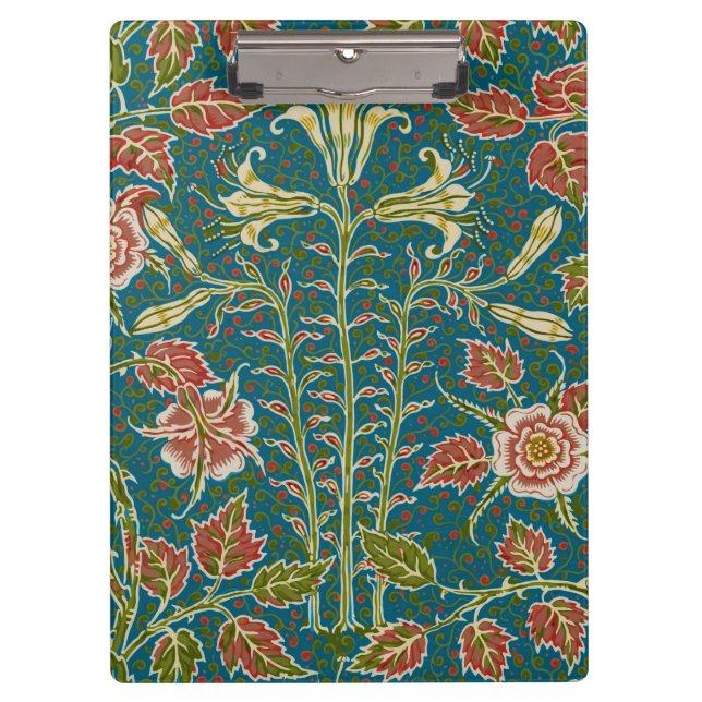Pranchetas Walter Crane Antiga Floral de Lírio e Rosa (Frente)