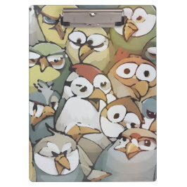 Pranchetas Watched by a a lot of grumpy birds