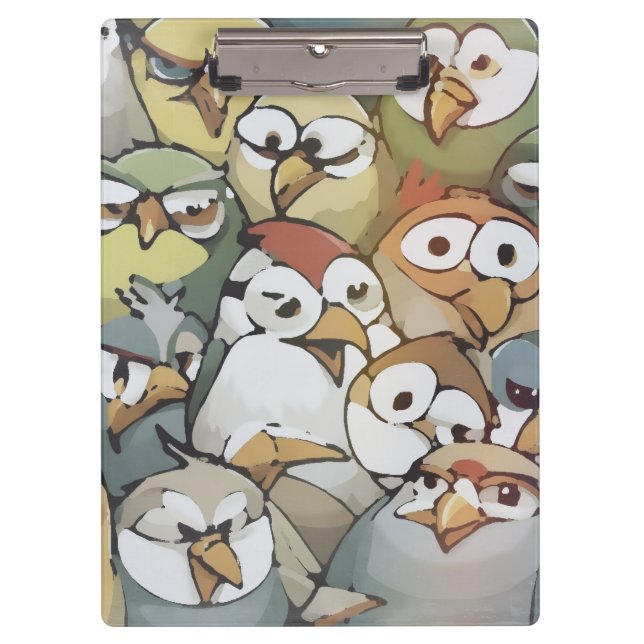 Pranchetas Watched by a a lot of grumpy birds (Frente)