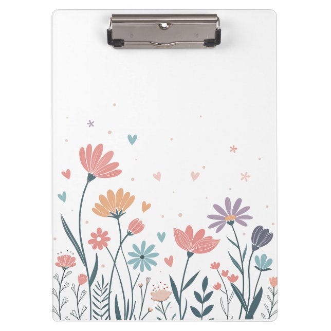 Pranchetas Whimsical Watercolor Floral (Frente)