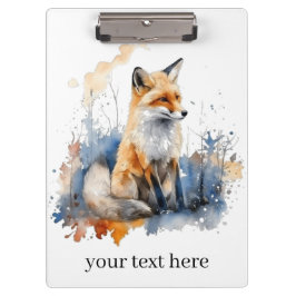 Pranchetas Whispers da Raposa Selvagem em Aquarela, personali