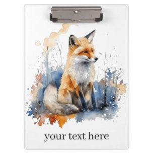 Pranchetas Whispers da Raposa Selvagem em Aquarela, personali