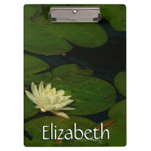 Pranchetas White Waterlily I Peaceful Floral Fotografia
