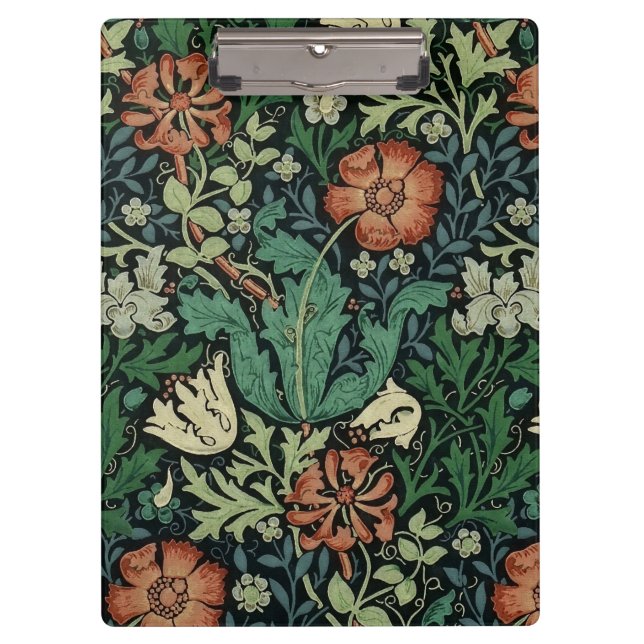 Pranchetas William Morris Compton Floral Art Nouveau Pattern (Frente)