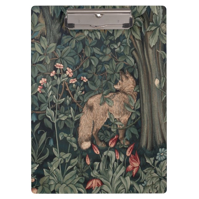Pranchetas William Morris Greenery Fox Willife (Frente)