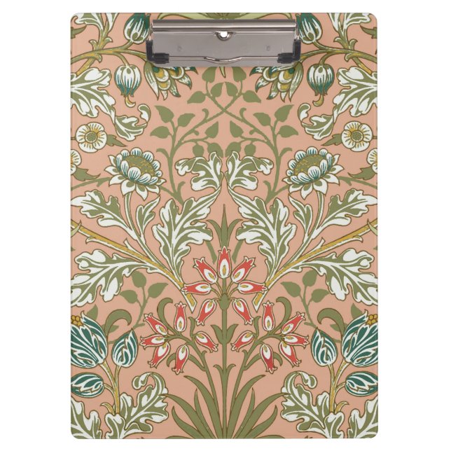 Pranchetas William Morris Hyacinth Flor Rosa Art (Frente)