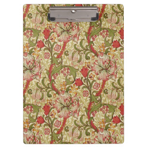 Pranchetas William Morris Ouro Lily Floral Patterno
