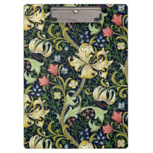 William Morris Ouro Lily Floral Patterno