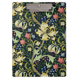 Pranchetas William Morris Ouro Lily Floral Patterno