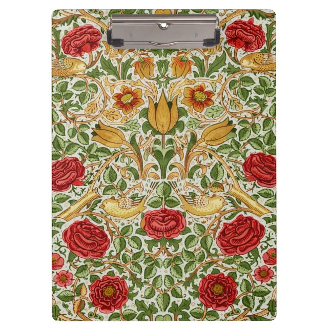 Pranchetas William Morris Rose & Birds Chintz Red (Frente)
