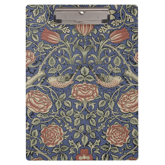 Pranchetas William Morris Tudor Rosa Wallpaper (Frente)