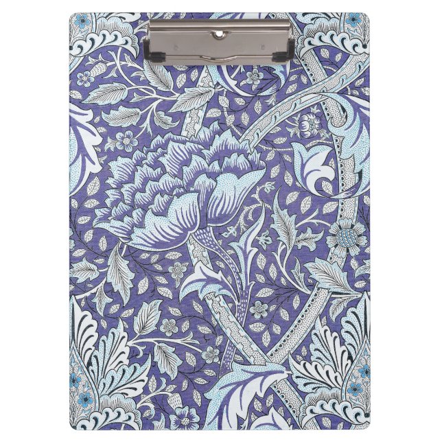 Pranchetas William Morris Windrush Padrão Floral Azul (Frente)