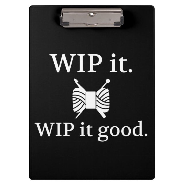 Pranchetas WIP Bom ・ Knit Crochet {Dark} (Frente)