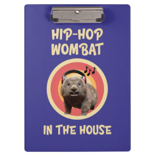 Pranchetas Wombat de Hip-hop Engraçado em Casa