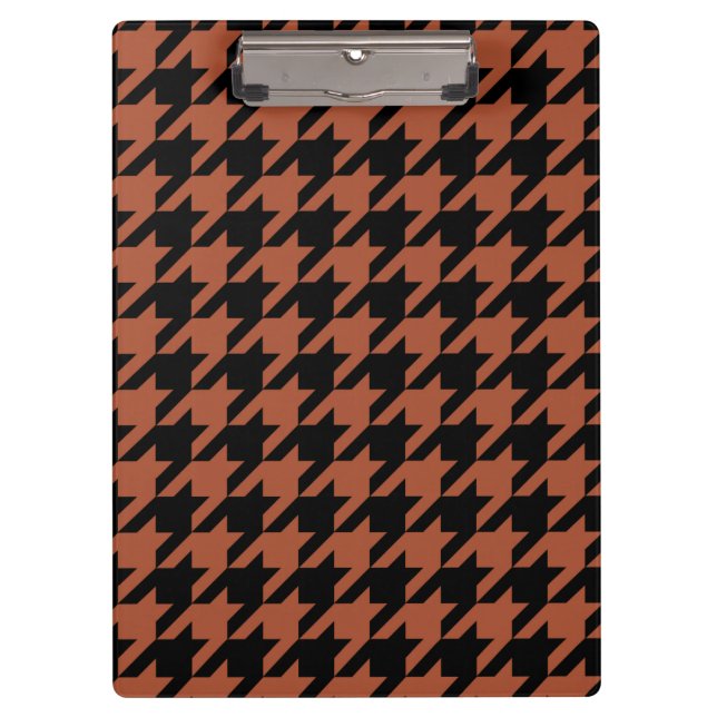 Pranchetas Xadrez Houndstooth Marrom e Preto  (Frente)