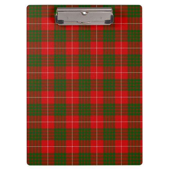 Pranchetas Xadrez vermelho e verde tartan Crawford (Frente)