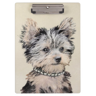 Pranchetas Yorkshire Terrier Puppy Pintura Original