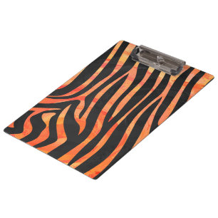 Pranchetas Zebra Black e Orange Impressão