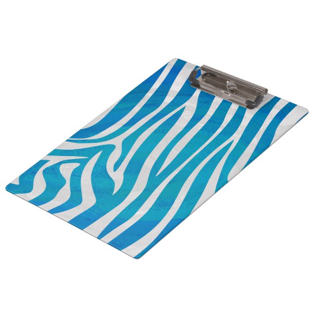 Pranchetas Zebra Blue e White Impressão (Inclinado)