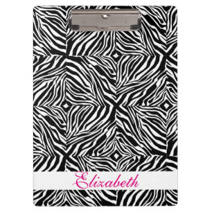 Pranchetas Zebra com Casacos riscadas em preto e branco