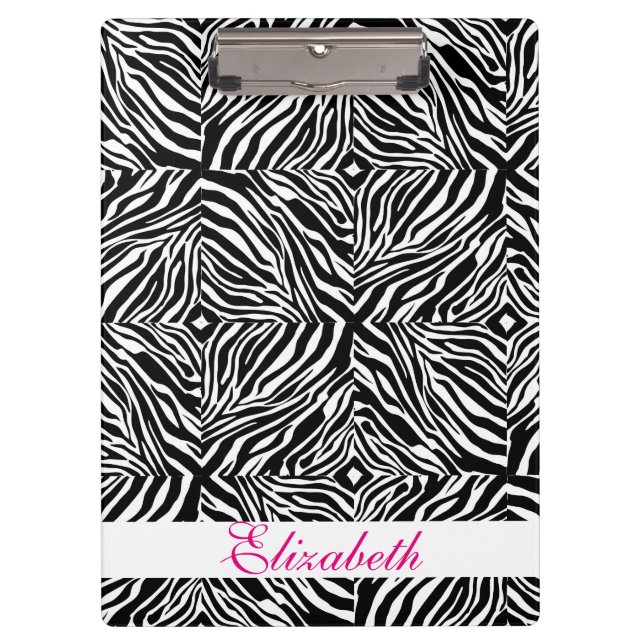 Pranchetas Zebra com Casacos riscadas em preto e branco (Frente)