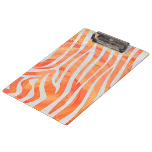 Pranchetas Zebra Orange e Impressão branco