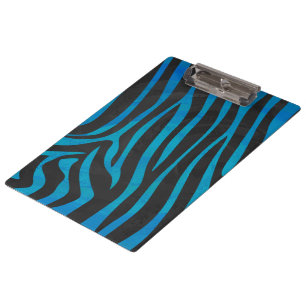 Pranchetas Zebra Preta e Azul com Monograma