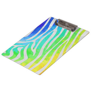 Pranchetas Zebra Rainbow e White Impressão