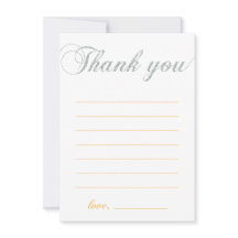 Prata & Amarelo | Nota de Agradecimento de Garota 