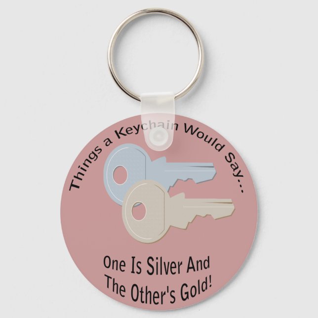 Prata e chaves Douradas Lt Chaveiro (Frente)