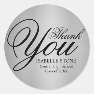 Prata e obrigado do preto você etiquetas da