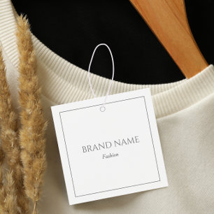 Prata Elegante moderna e etiqueta branca de preço