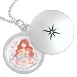 Prata Esterlina Colar do Dia de as mães Feliz