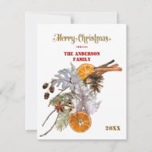 Prata Festiva e Cartão de Natal Laranja