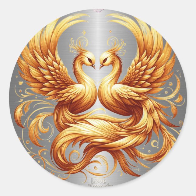 Prata legal com adesivo Dourado Pheonix (Frente)