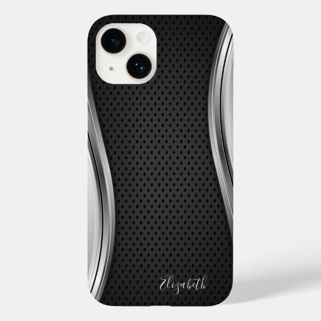 Prata metálica preta moderna (Verso)