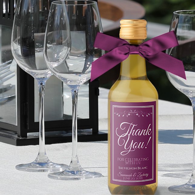 Prata no Casamento Roxo Cassis Obrigado Mini  (Criador carregado)