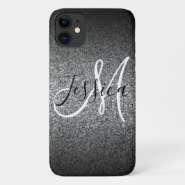 Prata Preto Glitter Ombre Personalizado