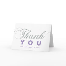 Prata & Roxo | Bilhete de Agradecimento de Festa C