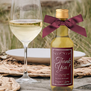 Prata sobre o casamento da Borgonha Obrigado Mini