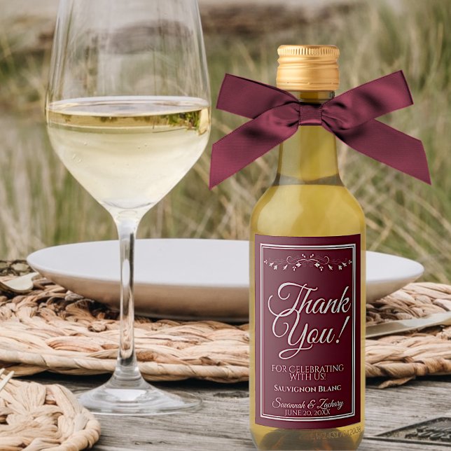 Prata sobre o casamento da Borgonha Obrigado Mini (Criador carregado)