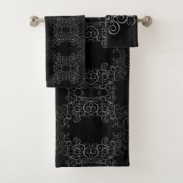 Prata suga toalha árabe Bath conjunto