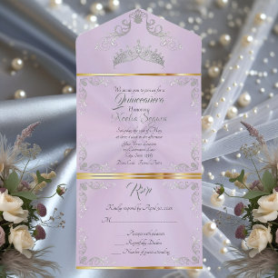 Prata Vintage Borda Quinceanera - Lavanda
