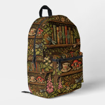 Prateleira de livros retrô libélulas florais de ca