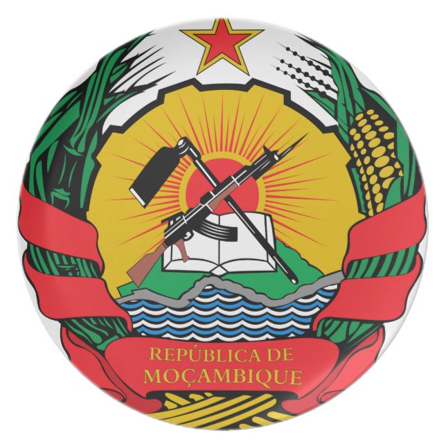 Prato Brasão de Mozambique (Frente)