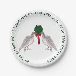 Prato De Papel 12 dias de Natal - Duas Tartarugas